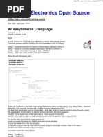 An Easy Timer in C Language