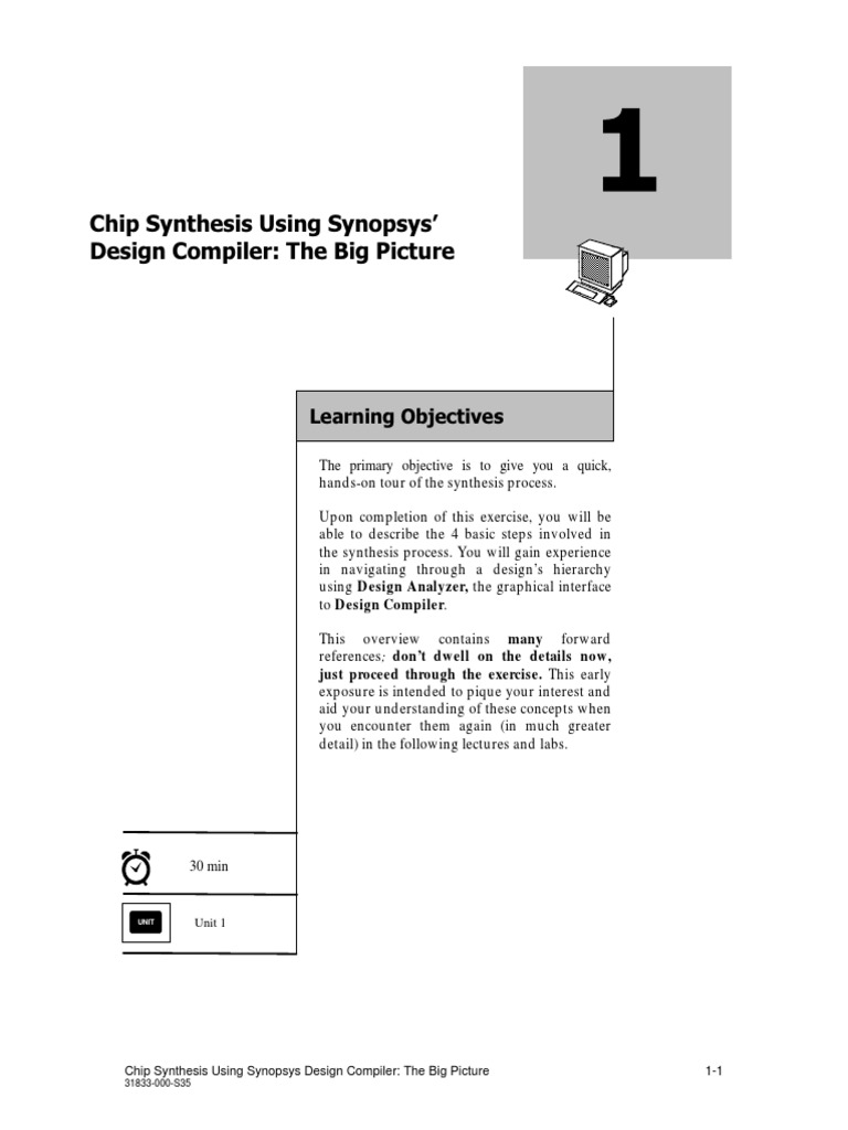 Synopsys Design Compiler Synthesis Guide | PDF | Hardware Description ...