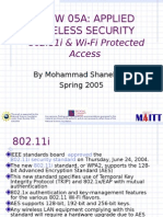 Netw 05A: Applied Wireless Security: 802.11i & Wi-Fi Protected Access