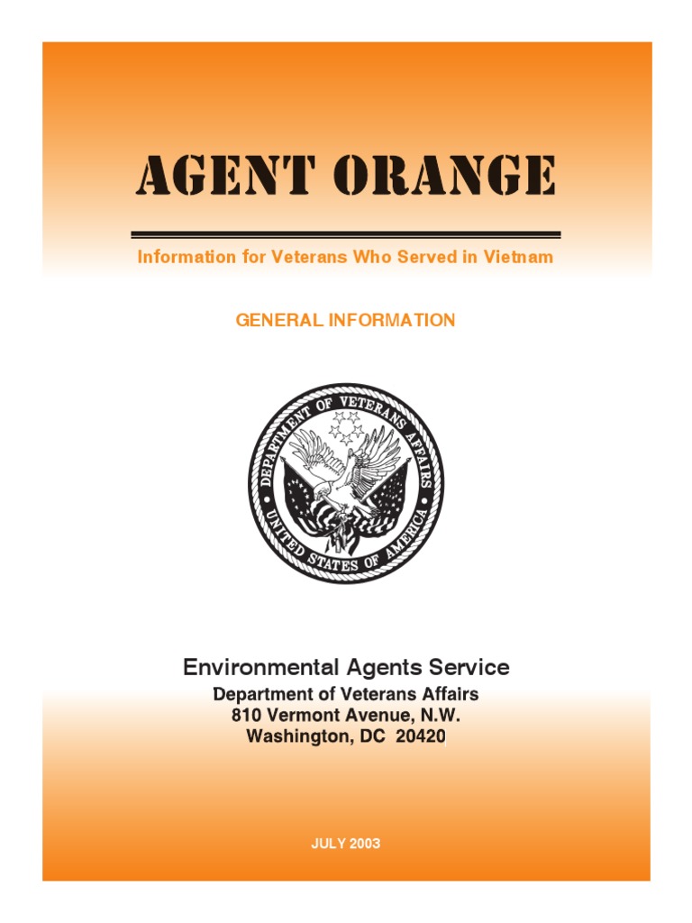 Agent Orange: Veteran Health Guide | PDF | Agent Orange | Centers For ...