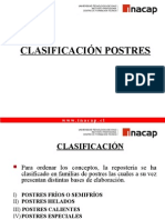 Clasificacion Postres