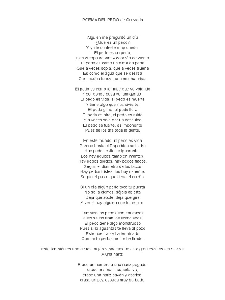 Poema Del Pedo de Quevedo PDF