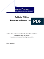 Guide To Resumes and Cover Letters