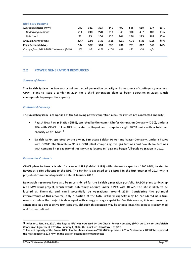 2.2 Power Generation Resources: High Case Demand | PDF | Science ...