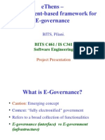 Ethens - A Component-Based Framework For E-Governance: Bits, Pilani