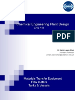 Chemical Engineering Plant Design: Assistant Professor Email: Alaeeqkhan@ciitlahore - Edu.pk