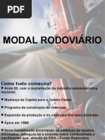 Apresentação sobre o sistema de transporte rodoviário brasileiro