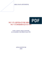 Maria Ioan Antonopol - Nu Va Lepadati de Hristos, Nu Va Insemnati Cu 666