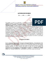 Autorizatie - DRAFT TRANSELECTRICA Sucursala Pitesti PDF
