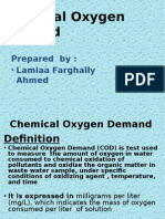 Chemical Oxygen Demand: Prepared By: Ahmed