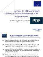 Breaking Barriers To Egovernment: Exploring Econsultation Initiatives in The European Union