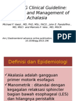 ACG Clinical Guideline: Diagnosis and Management of Achalasia
