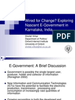 Wired For Change? Exploring Nascent Egovernment Initiatives in Karnataka, India