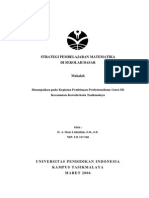 Strategi Pembelajaran Matematika (Lokakarya Guru SD Kawalu)