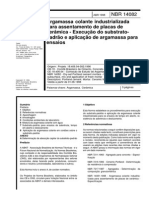 Argamassa Colante Industrializada para Assentamento de Placas de Cerâmica - Execução Do Substrato-Padrão e Aplicação de Argamassa para Ensaios