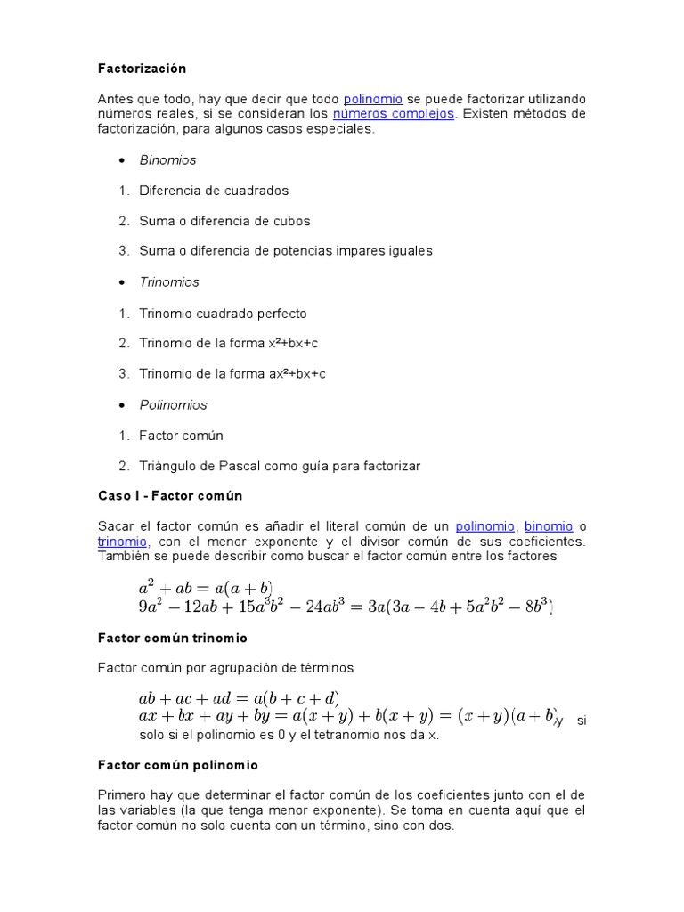 The Best Casos De Factoreo Trinomio De La Forma Ax2 Bx C Frae