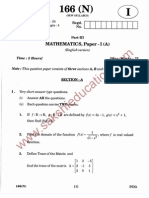 Intermediate 1st Year Mathematics IA - MAY 2013 Question Paper