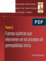 Fuerzas Quimicas Que Intervienen en Los Procesos de Permeabilidad Ionica PDF
