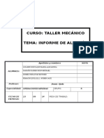 Informe de Taller Mecanico de Almacen