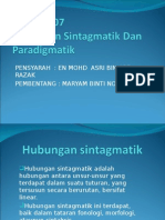 Sintagmatik Dan Paradigmatik