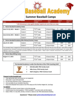 2015 Tphs Baseball Academy Summer Camps and Parent Consent 03-2015