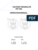 Construction Theodolite FET 500 Operation Manual