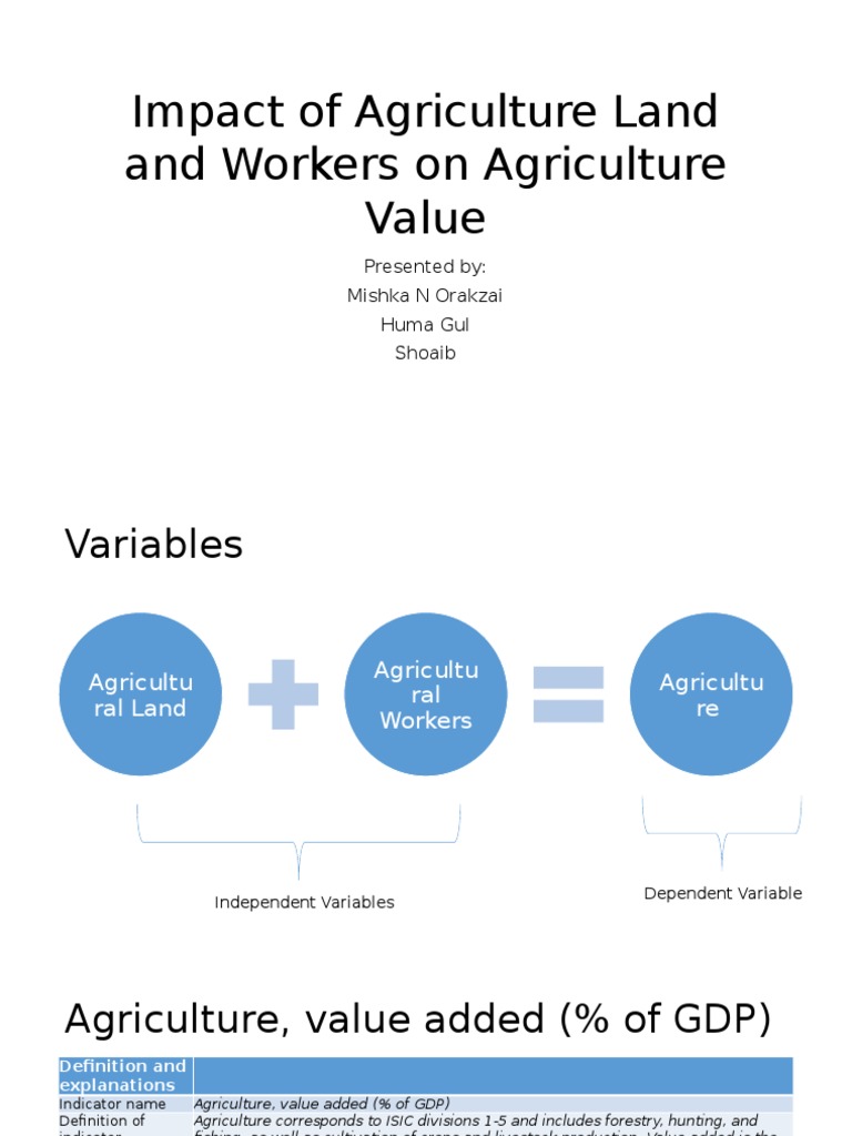 Econometrics II Presentation | PDF | Agricultural Land | Value Added