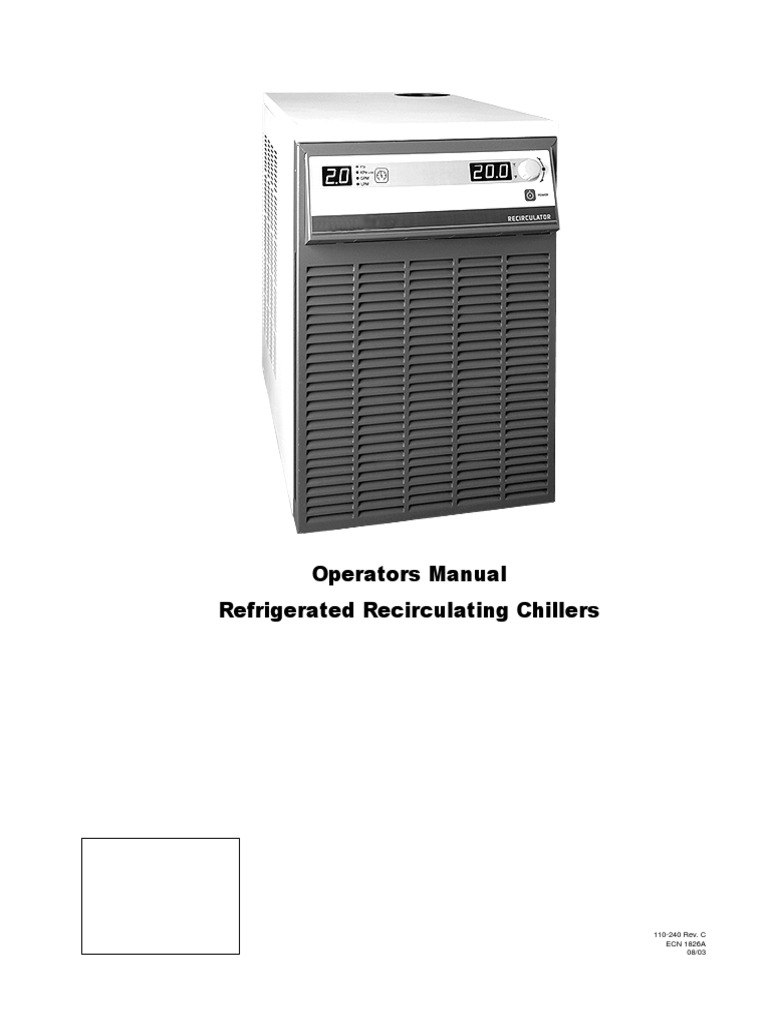 Refrigerated Chiller Operators Manual | PDF | Refrigeration | Pipe ...