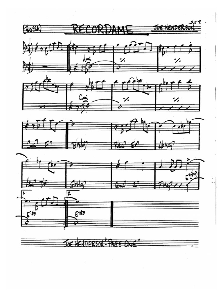 Recordame Bass | PDF
