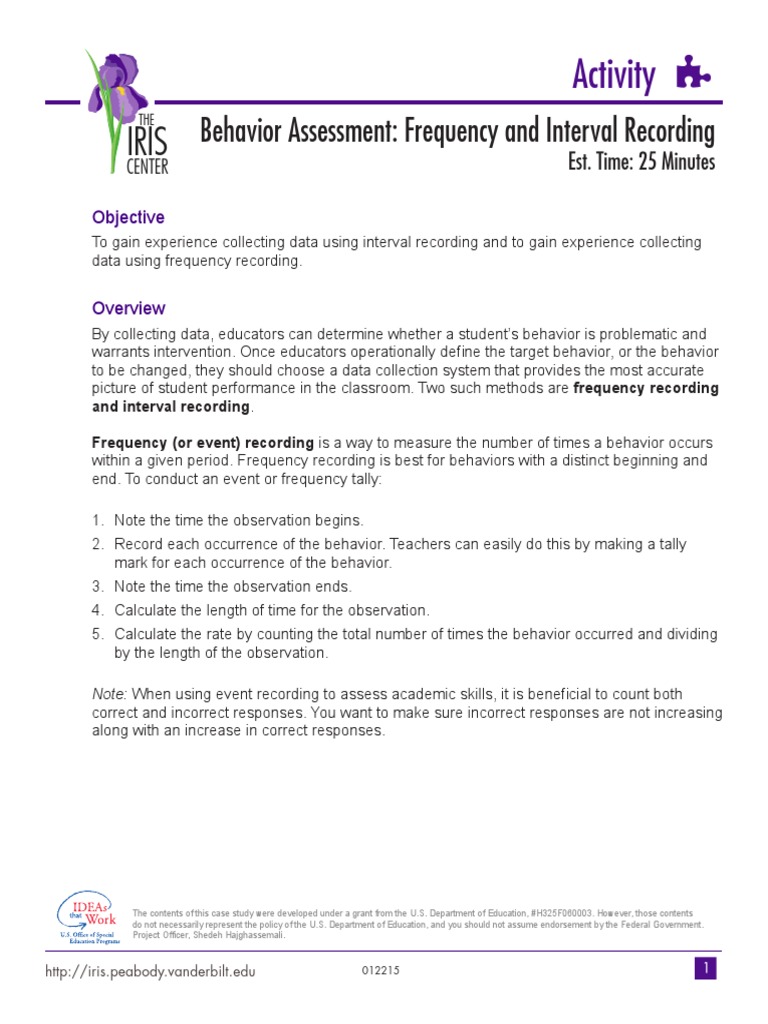 Frequency and Interval Data Collection Guide | PDF | Frequency ...