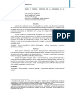 Preocupaciones Docentes y Enfoque Didáctico de La Enseñanza de La Ortografía