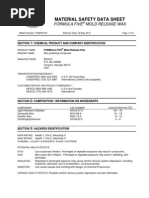 MSDS Formula Five Mold Release Wax