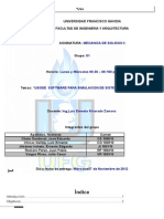 Trabajo de Investigacion - USO DE SOFTWARE PARA SIMULACION DE SISTEMAS DINAMICOS - Mecanica de Solidos II