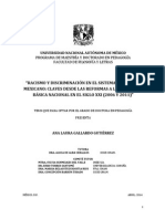 Racismo y discriminación en el sistema educativo mexicano desde las reformas de 2006 y 2011