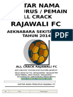 Daftar Nama Pengurus Dan Pemain Rajawali FC