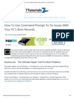 How To Use Command Prompt To Fix Issues With Your PC's Boot Records PDF