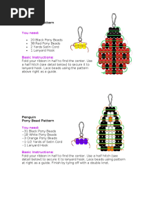 Pony Bead Patterns