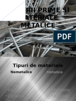 Materii Prime Și Materiale Metalice