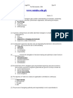 Princilpes of Management - MGT503 Fall 2006 Quiz 01 Solution