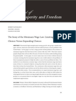 The Irony of The Minimum Wage Law: Limiting Choices Versus Expanding Choices