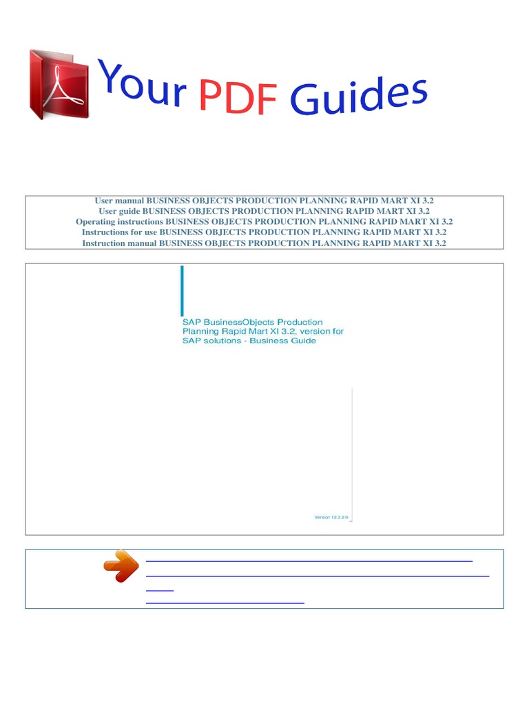 Business Objects Rapid Mart Guide | PDF | Debits And Credits ...