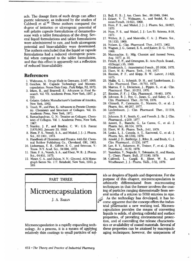 Microencapsulation | PDF