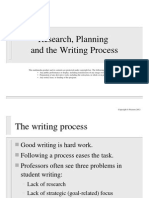 Research, Planning and The Writing Process