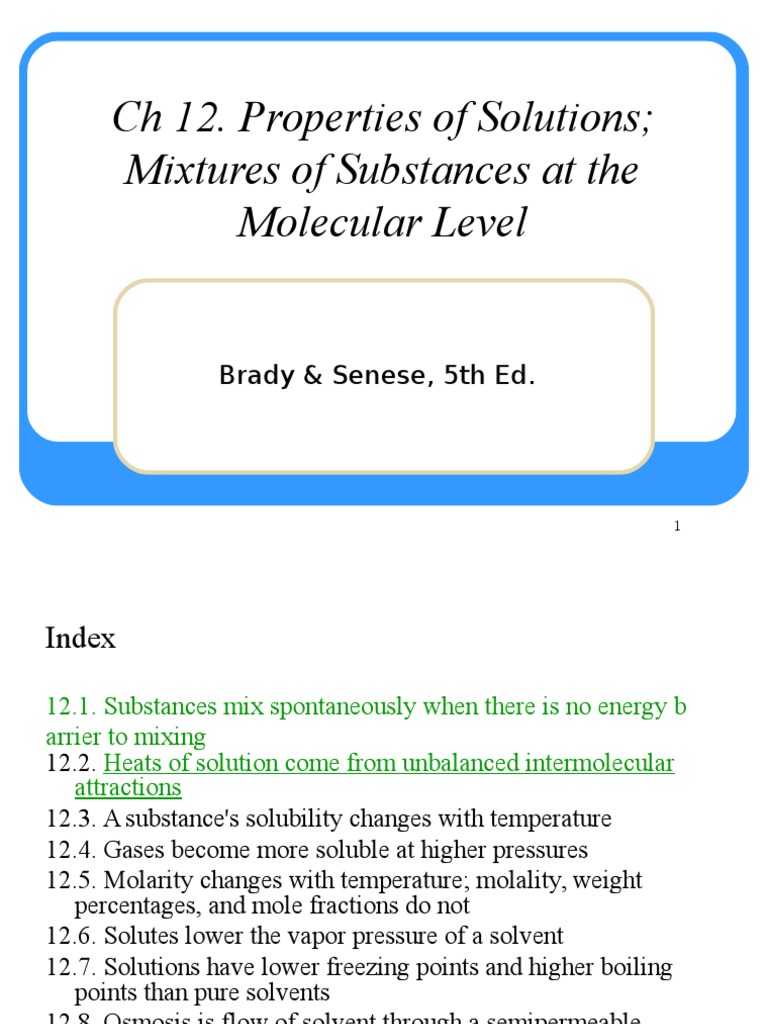 Chemistry  Osmosis  Solution