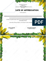 Certificate - For Parents