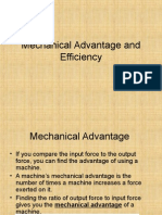 Mechanical Advantage and Efficiency