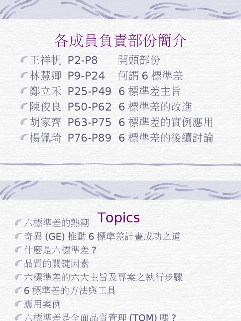 六標準差no1 6m