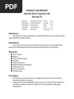 Identifying Unknown Metal via Specific Heat | PDF | Heat | Mole (Unit)