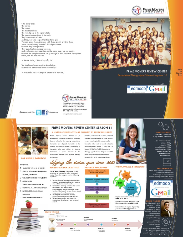 OT Apps E-Review Program Overview | PDF | Occupational Therapy ...