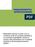 Managementul Aprovizionarii